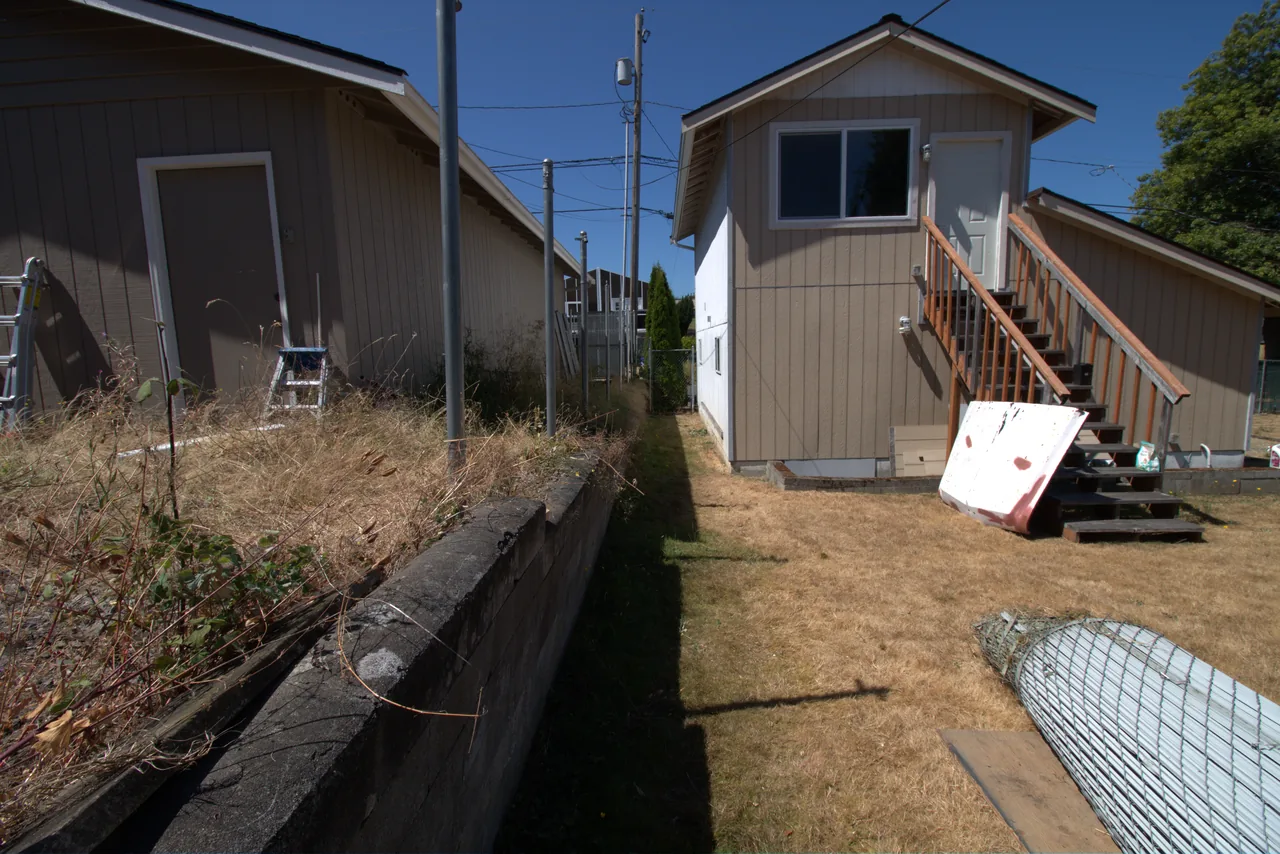 Before — natural stone rockery project