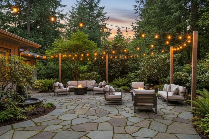 Backyard Paver Patio Features