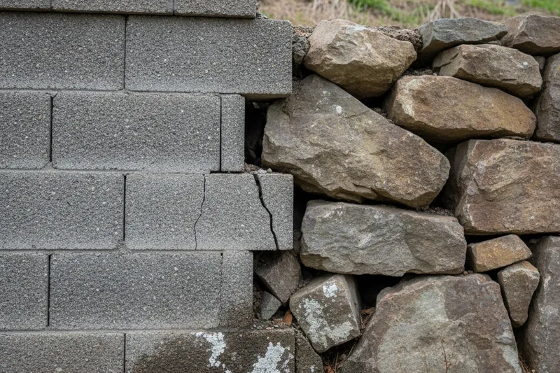 retaining wall cracks
