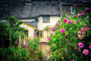 house with english garden