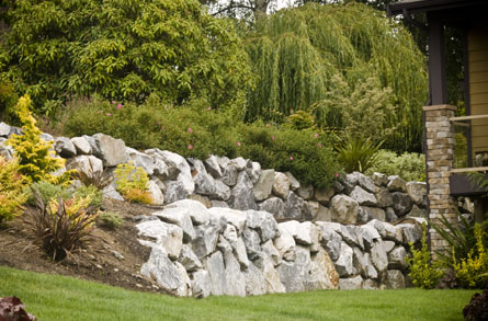 how to build a rock garden wall