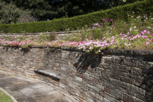 retaining wall flower bed