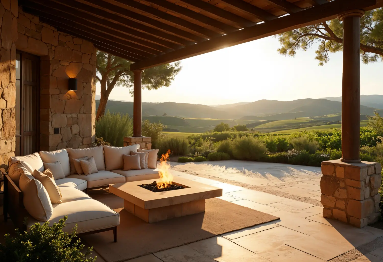 Luxury covered patio