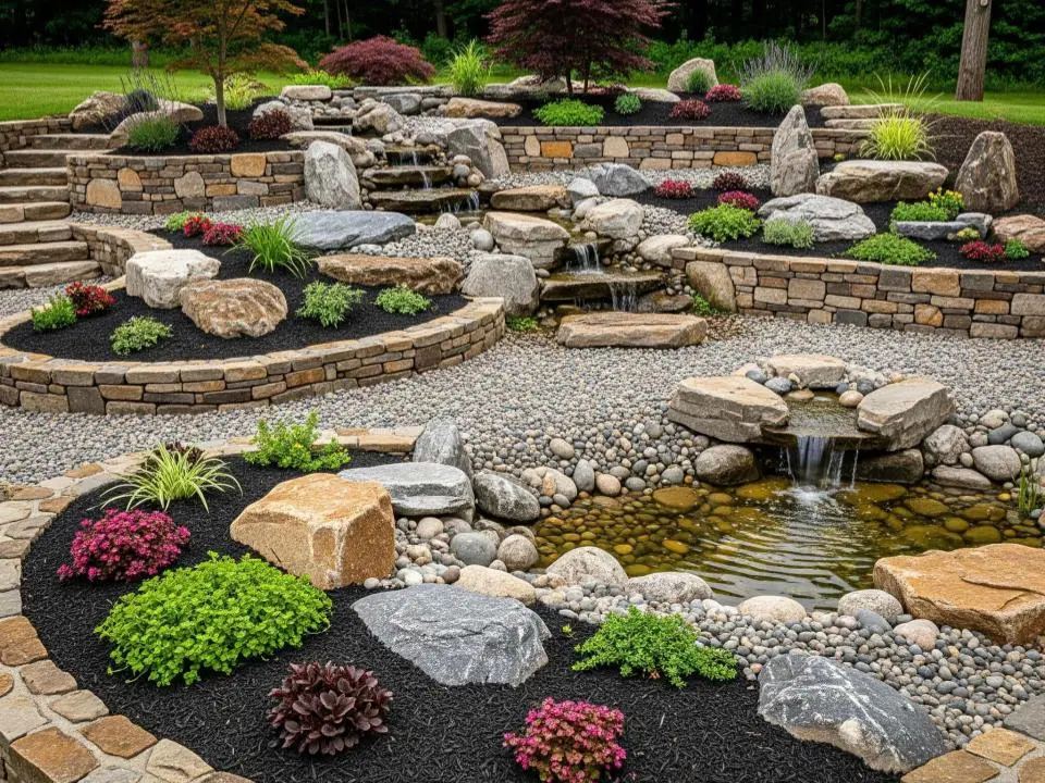 Custom Rock Garden Installation