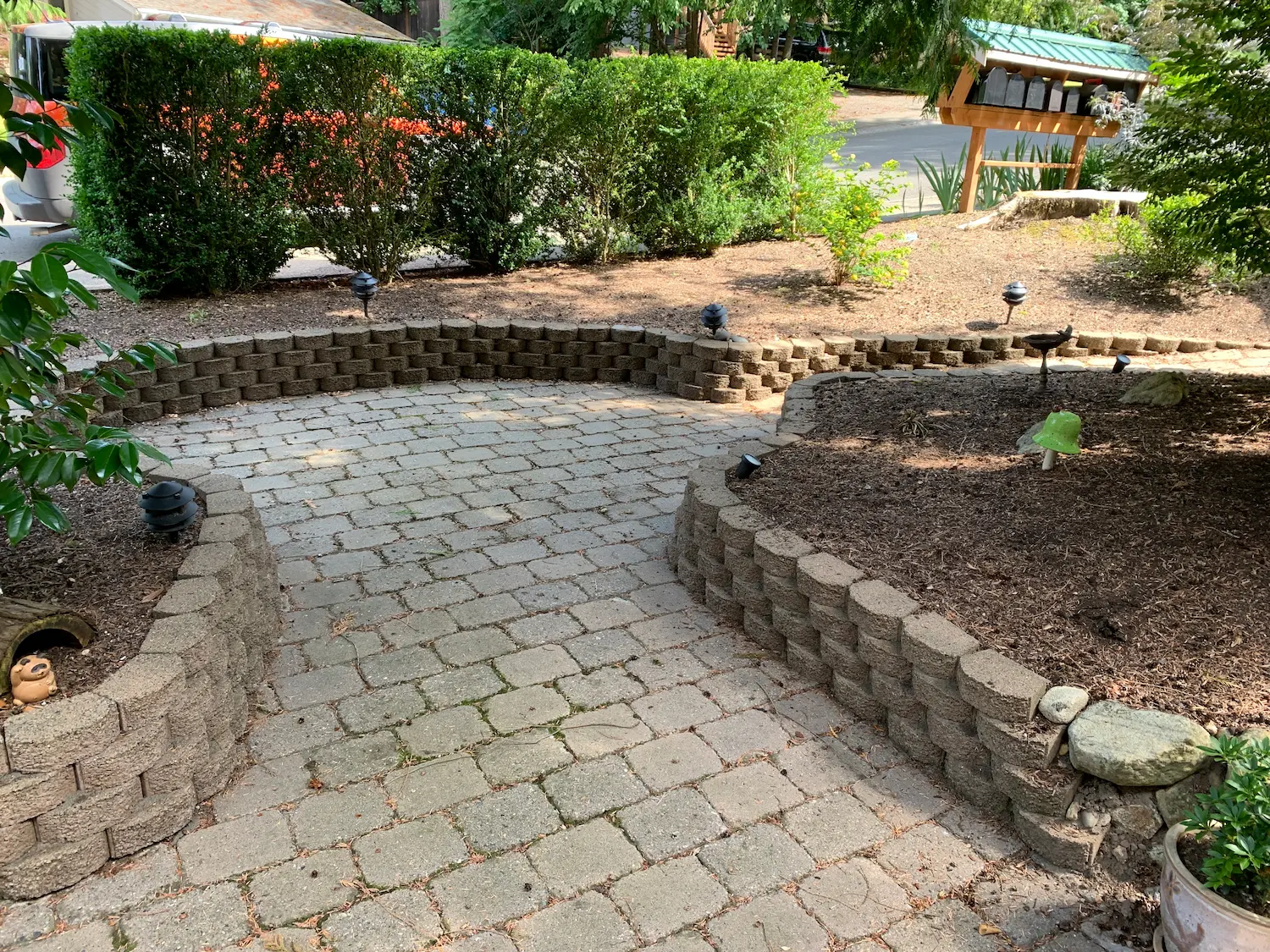 walkway paver installation