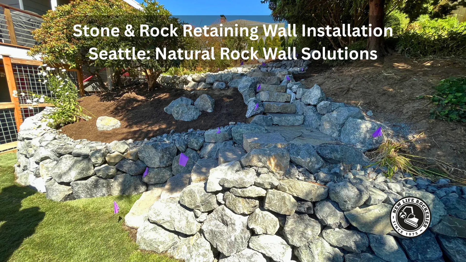 Explore custom stone and rock retaining wall solutions in Seattle. Combine natural aesthetics with durability for a timeless and functional landscape.