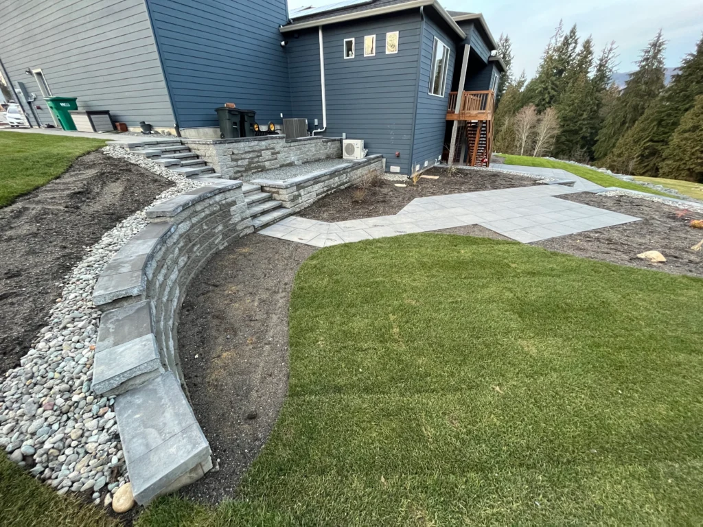 Tiered terrace walls